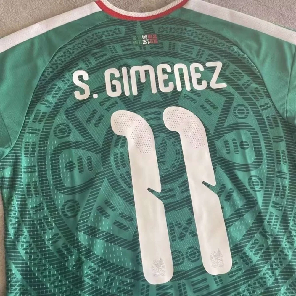 adidas Green Mexico-Style S. Gimenez #11 Soccer Jersey